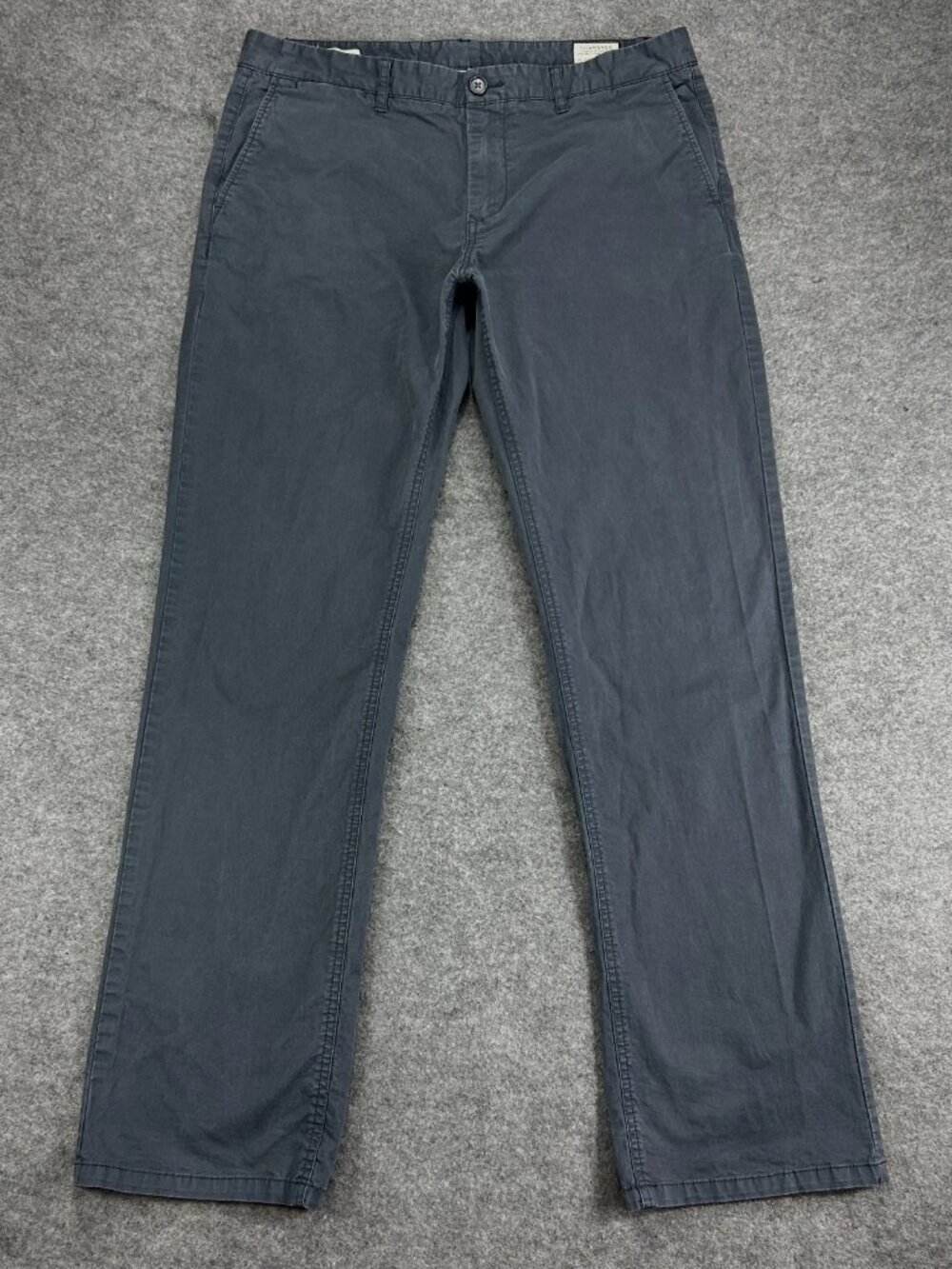 7 Diamonds Chino Pants Mens 33x34 Gray Straight Fit Flat Front Slash Pocket